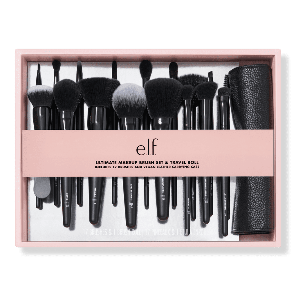 e.l.f. Cosmetics Ultimate Makeup Brush Set & Travel Roll